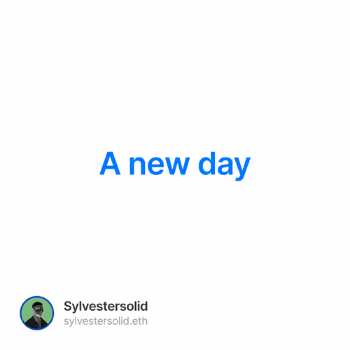 A new day