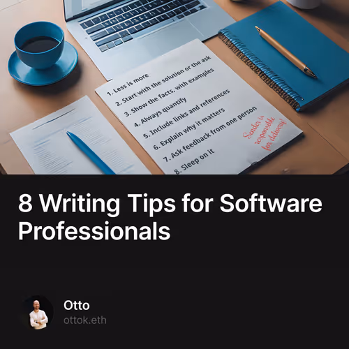 8 Writing Tips for Software Professionals