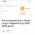Karma governance forum plugin supported by ENS DAO grant