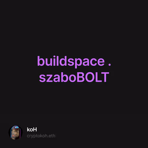 buildspace . szaboBOLT