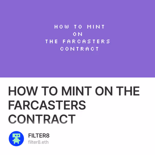 HOW TO MINT ON THE FARCASTERS CONTRACT