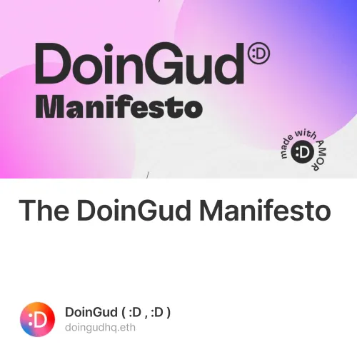 The DoinGud Manifesto 224/500