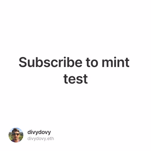 Subscribe to mint test
