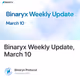 Binaryx Weekly Update, March 10