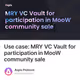 Use case: MRY VC Vault for participation in MooW community sale