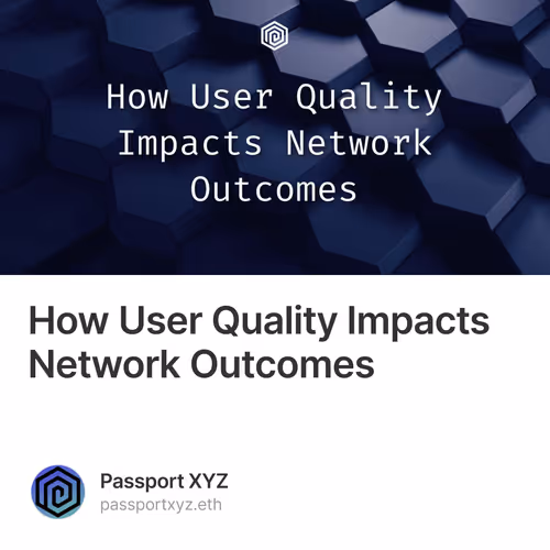 How User Quality Impacts Network Outcomes