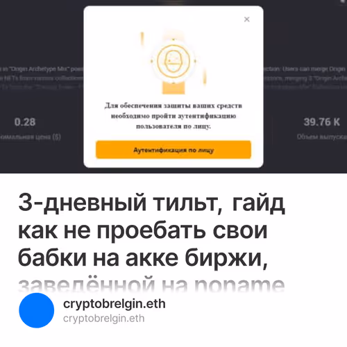 3-дневный тильт, гайд как не проебать свои бабки на акке биржи, заведённой на noname дропа