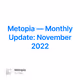 Metopia — Monthly Update: November 2022