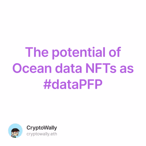 The potential of Ocean data NFTs as #dataPFP 1/100