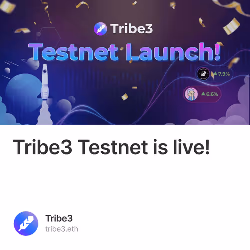 Tribe3 Testnet is live! 21/500
