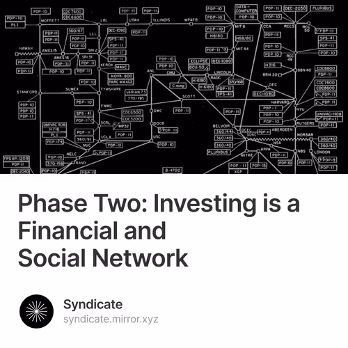 Phase Two: Investing is a Financial and Social Network 20/500