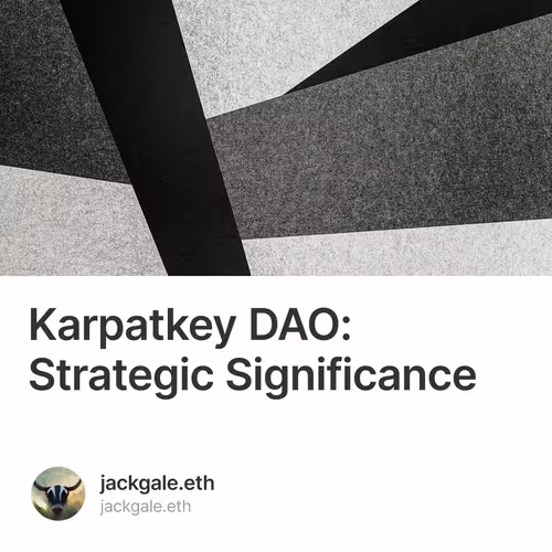 Karpatkey DAO: Strategic Significance 3/10