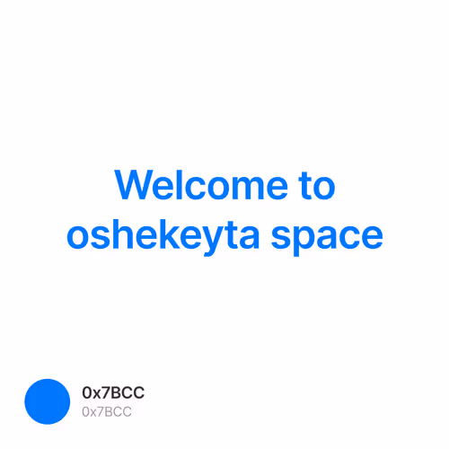 Welcome to oshekeyta space 1/500