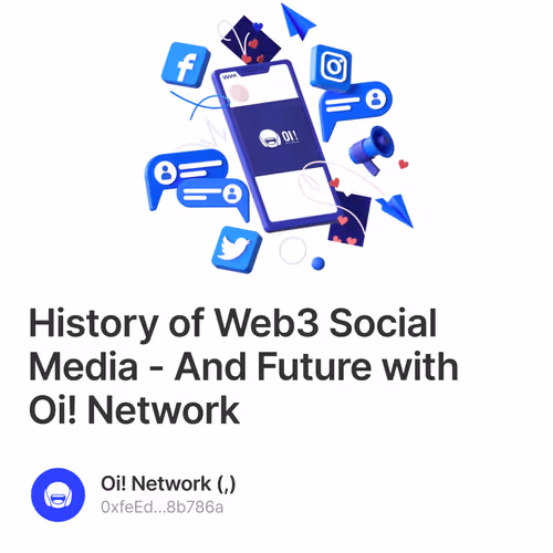 History of Web3 Social Media - And Future with Oi! Network 6/500