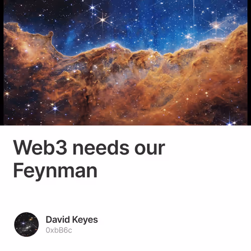 Web3 needs our Feynman 1/500