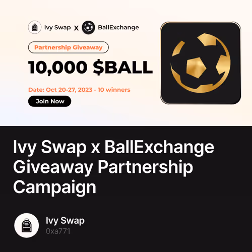 Ivy Swap x BallExchange Giveaway Partnership Campaign 2/500