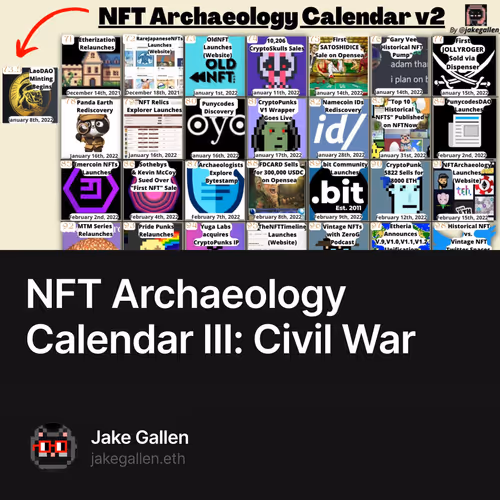 NFT Archaeology Calendar III: Civil War  1/300