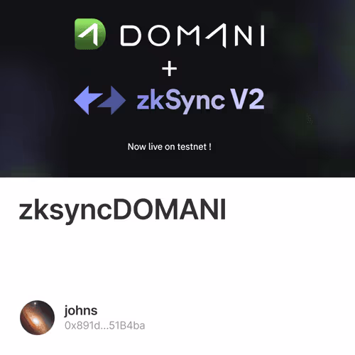 zksync生态DOMANI