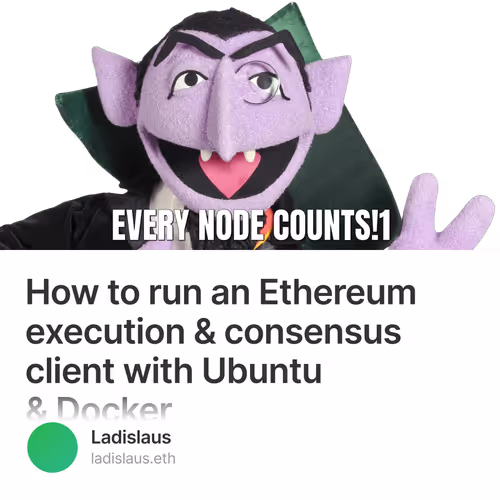 How to run an Ethereum execution & consensus client with Ubuntu & Docker