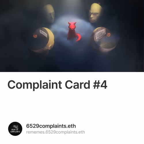 Complaint Card #4 22/69