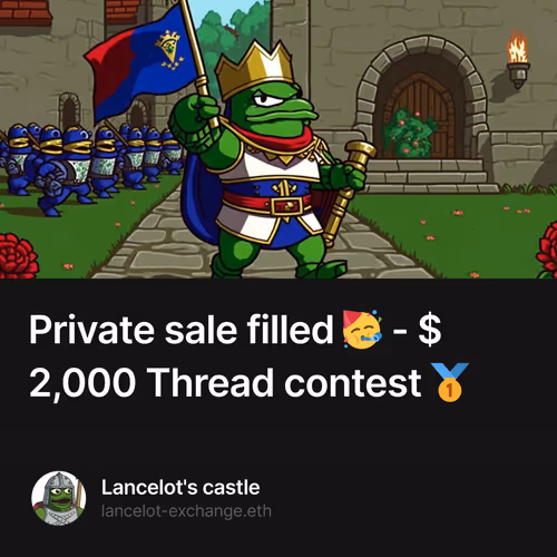 Private sale filled 🥳 - $2,000 Thread contest 🥇 13/500