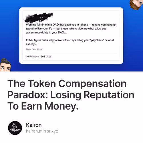 The Token Compensation Paradox Losing Reputation To Earn Money.