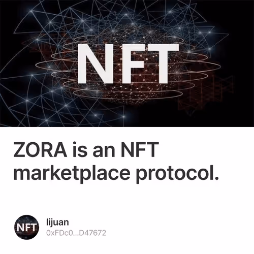ZORA is an NFT marketplace protocol.