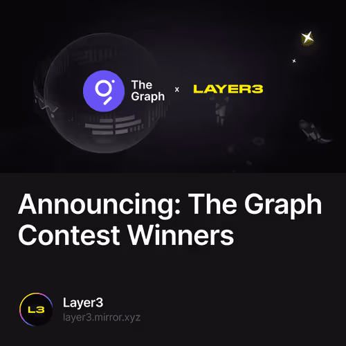 Announcing: The Graph Contest Winners 93/100