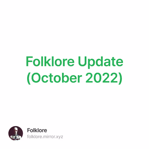 Folklore Update (October 2022) 5/150