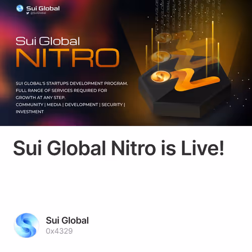 Sui Global Nitro is Live! 475/500