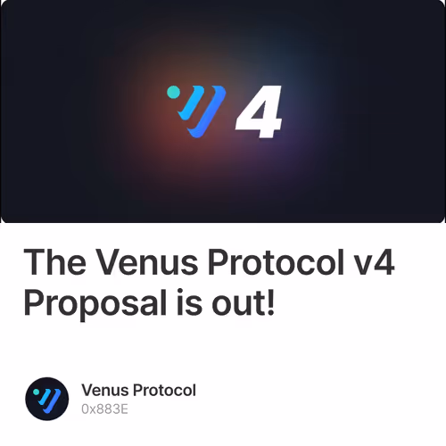The Venus Protocol v4 Proposal is out! 1/500