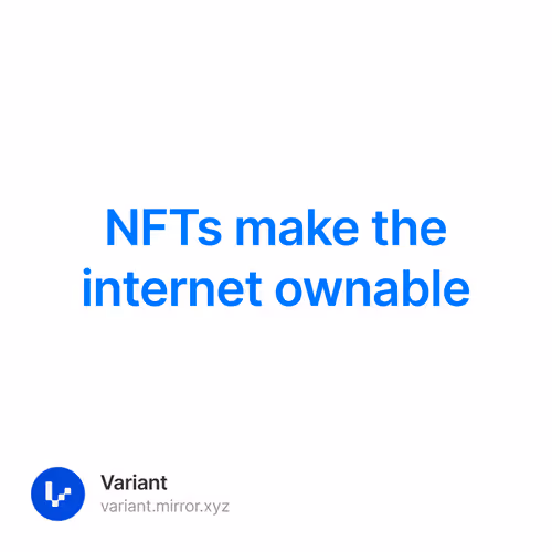 NFTs make the internet ownable 23/100