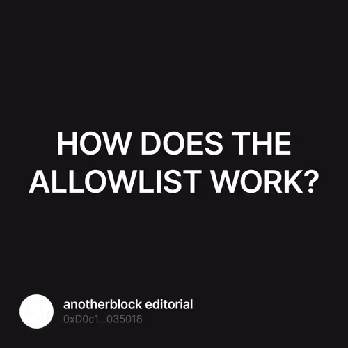 HOW DOES THE ALLOWLIST WORK?