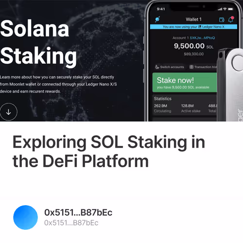 Exploring SOL Staking in the DeFi Platform 1/500
