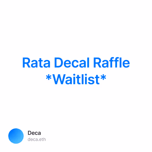 Rata Decal Raffle *Waitlist*