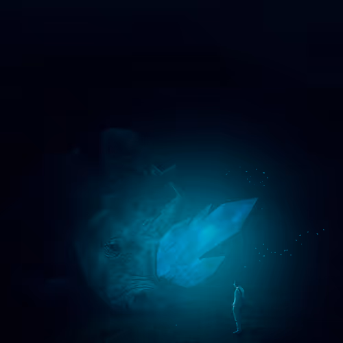 Glowing rhino