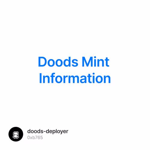 Doods Mint Information 1