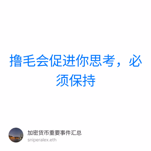 撸毛会促进你思考，必须保持 1