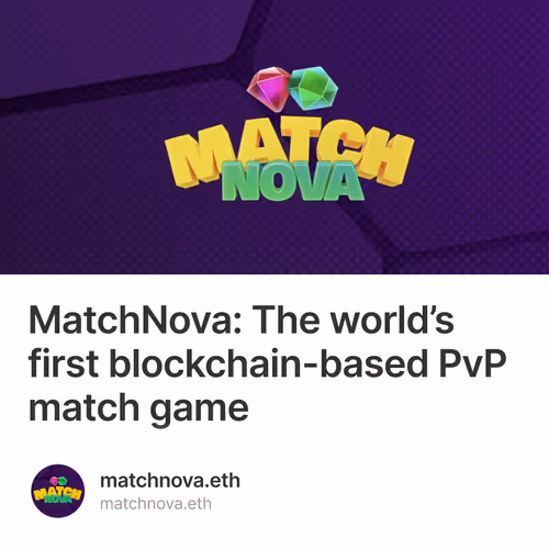MatchNova: The world’s first blockchain-based PvP match game 4/500