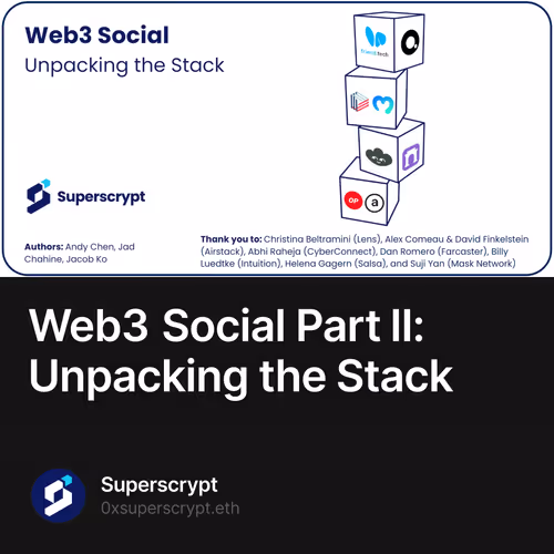 Web3 Social Part II: Unpacking the Stack 4/200