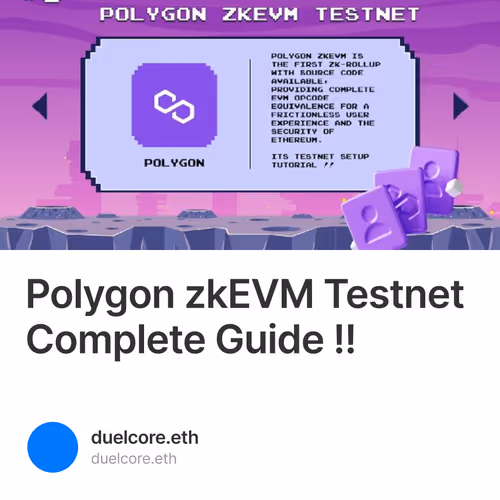 Polygon zkEVM Testnet Complete Guide !! 5/500