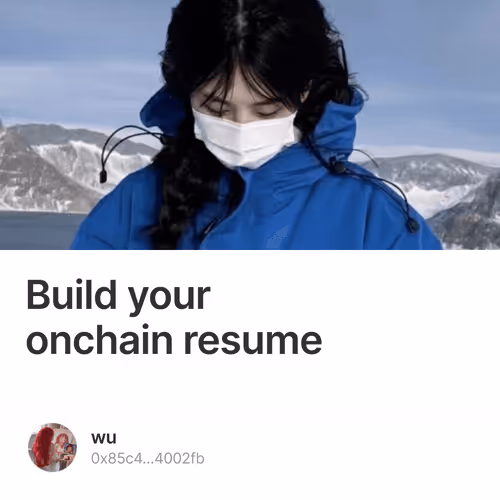 Build your onchain resume