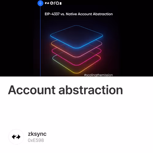 Account abstraction 6/500
