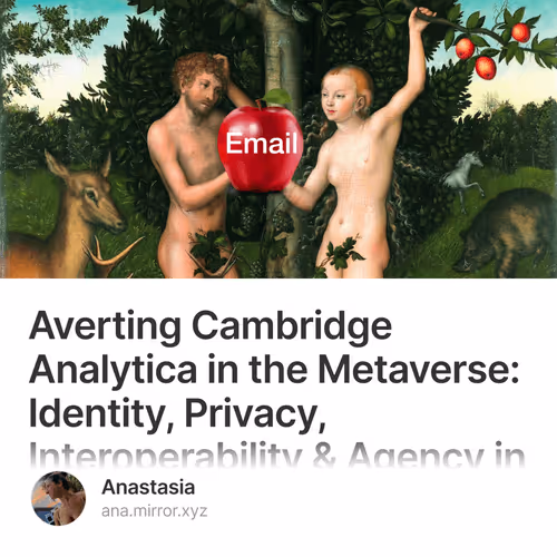 Averting Cambridge Analytica in the Metaverse Identity Privacy Interoperability & Agency i