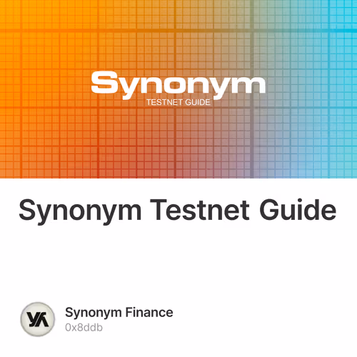 Synonym Testnet Guide 45