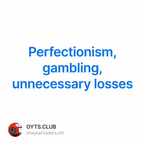 Perfectionism gambling unnecessary losses