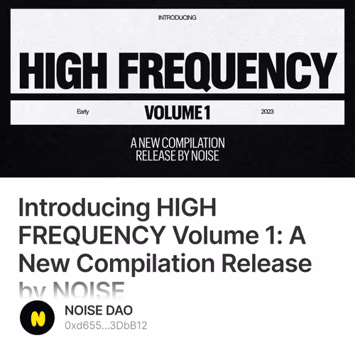 Introducing HIGH FREQUENCY Volume 1: A New Compilation Release by NOISE