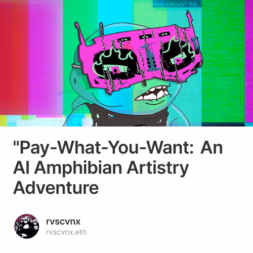 "Pay-What-You-Want: An AI Amphibian Artistry Adventure 1