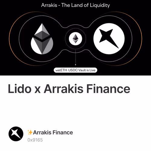 Lido x Arrakis Finance 22/500