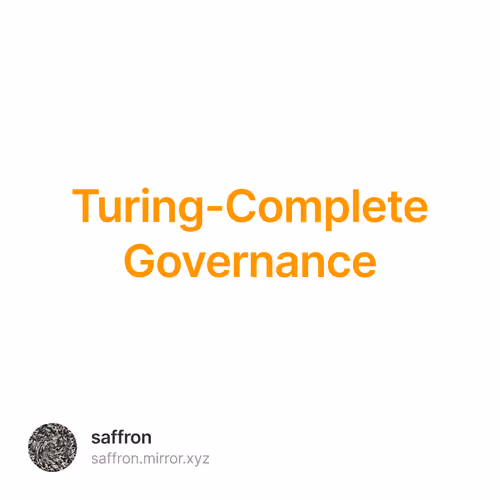 Turing-Complete Governance